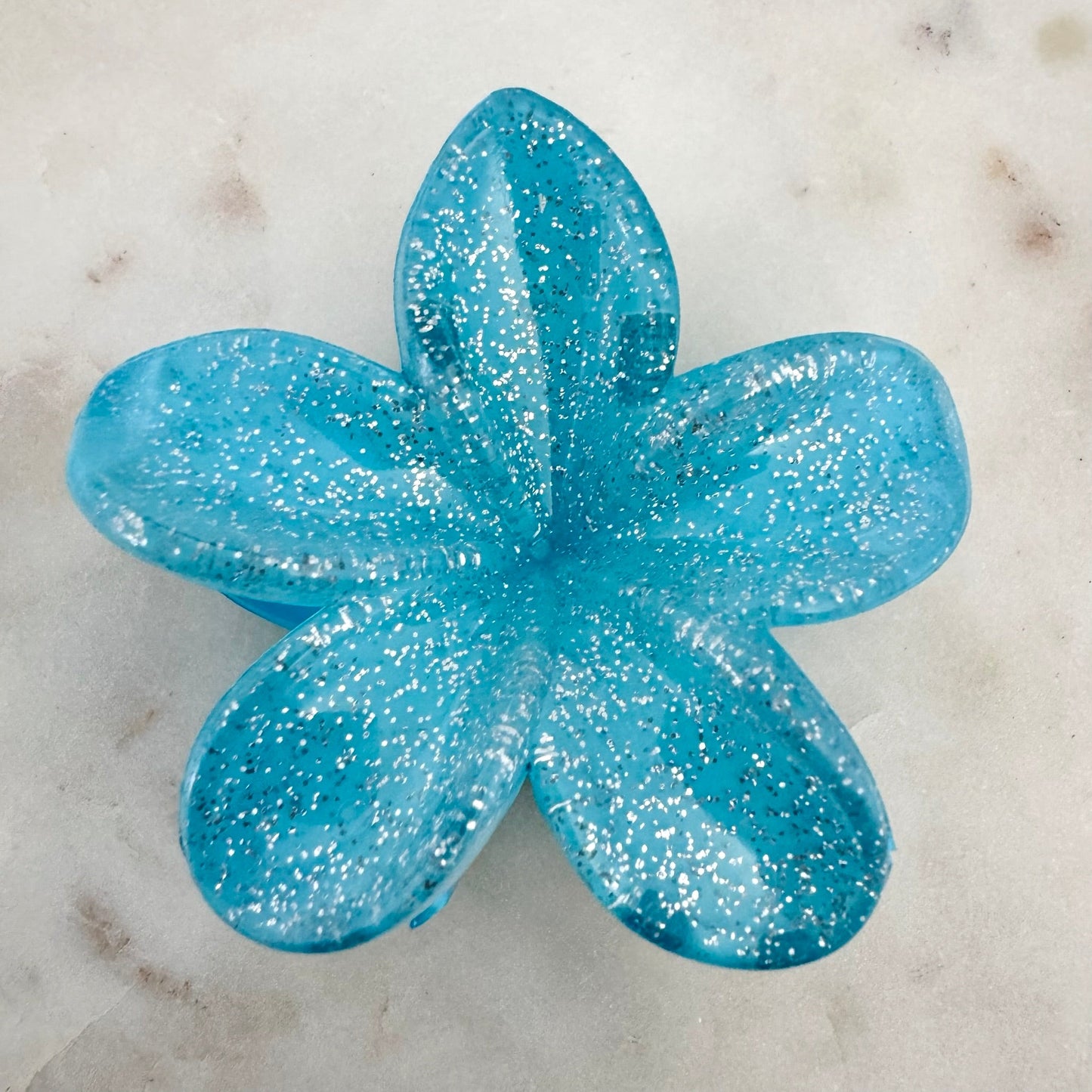Pince à Cheveux Fleur hawaïenne pailletée
