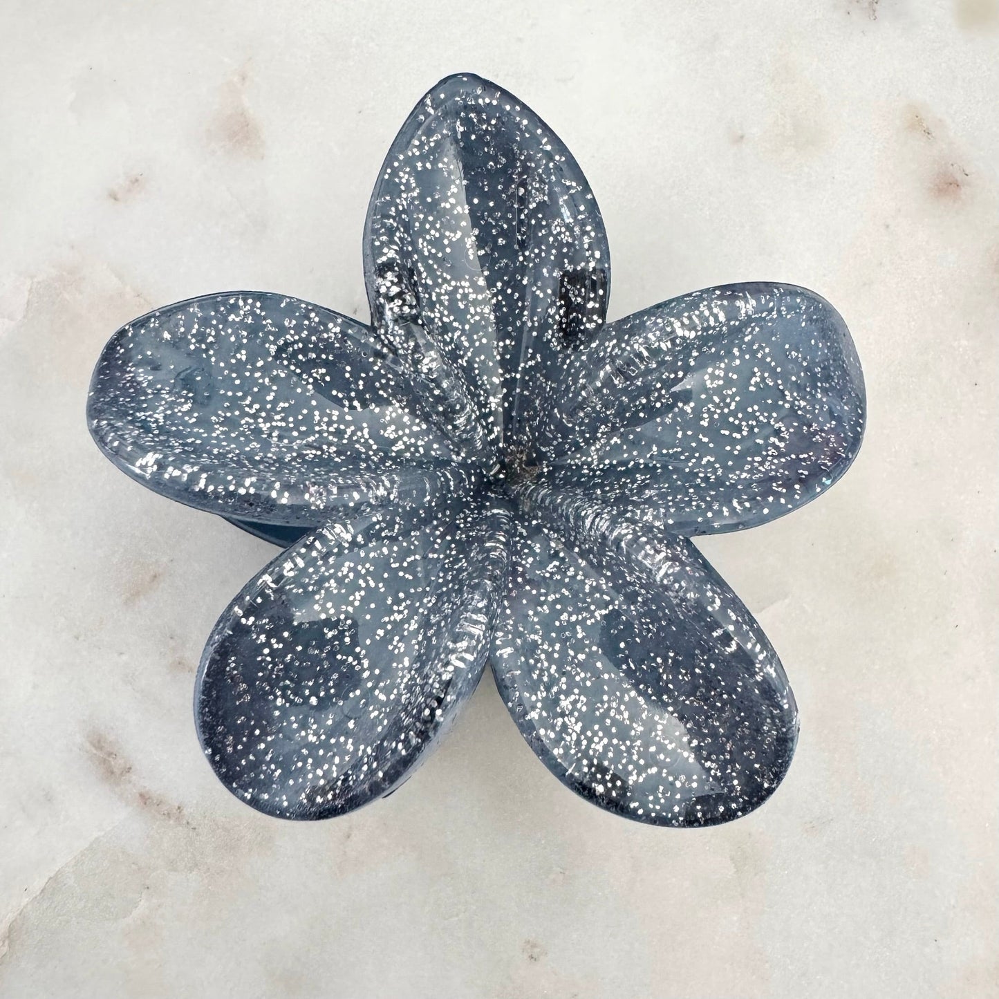 Pince à Cheveux Fleur hawaïenne pailletée