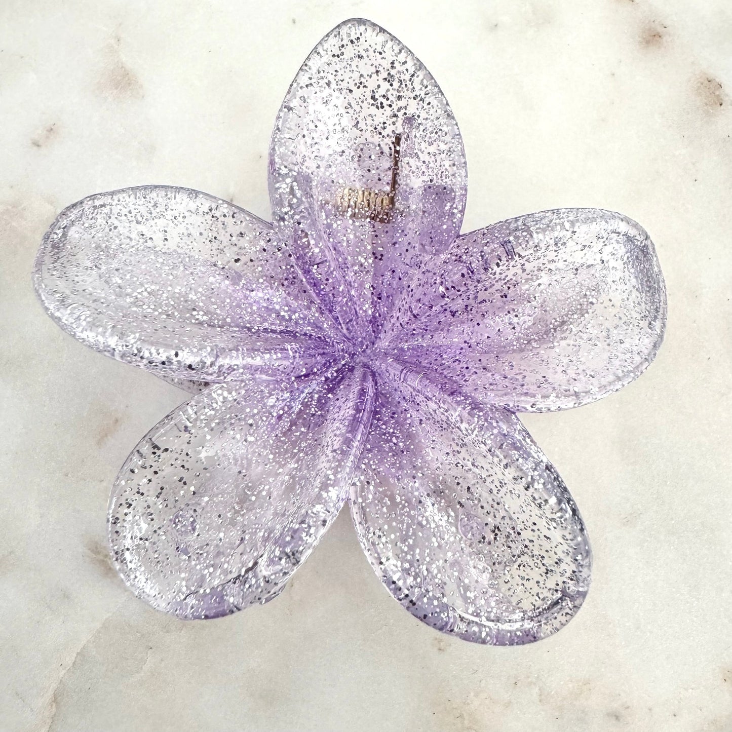 Pince à Cheveux Fleur Hawaïenne brillante