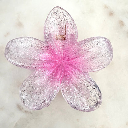 Pince à Cheveux Fleur Hawaïenne brillante