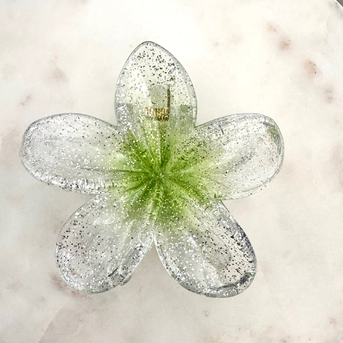 Pince à Cheveux Fleur Hawaïenne brillante