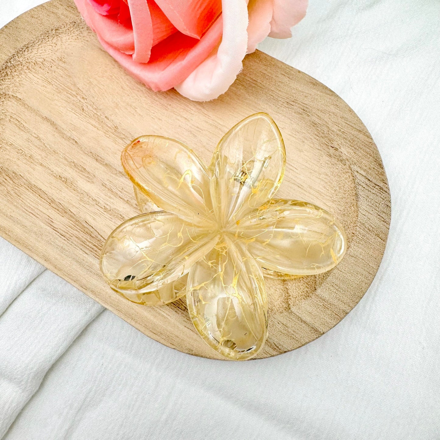 Pince à Cheveux Fleur marbré