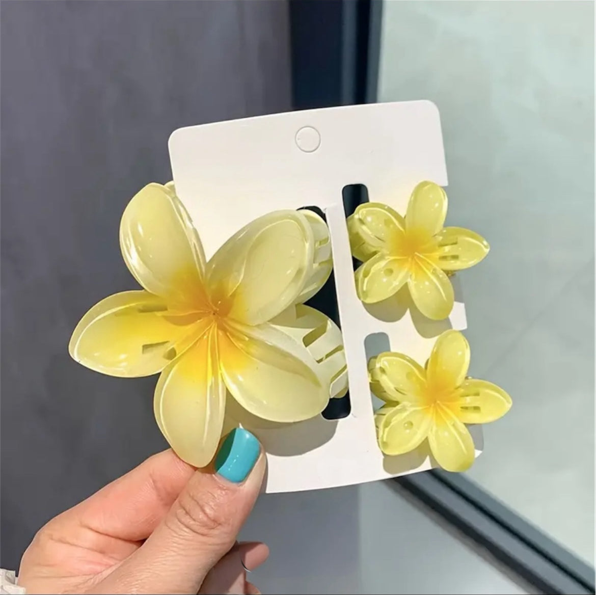 Lot de 3 Pince à Cheveux Fleur Hawaïenne