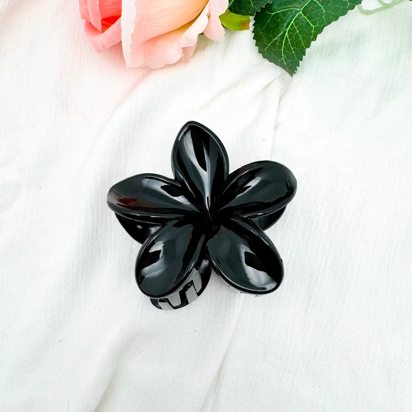 Pince a cheveux fleur hawaïenne à taches