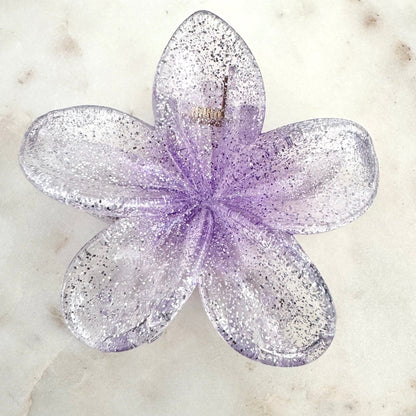 Pince à Cheveux Fleur Hawaïenne brillante
