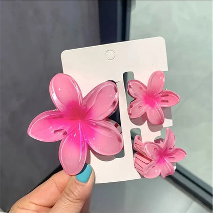 Lot de 3 Pince à Cheveux Fleur Hawaïenne